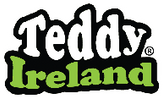 Logo of Teddy Ireland with black, white, and green colors on a white background